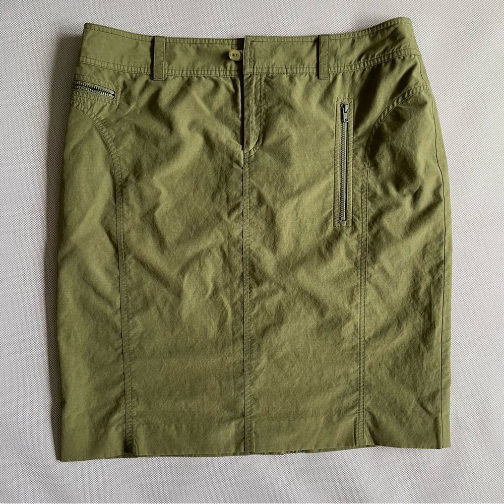 Audrey Talbott Carmel Olive Green Utility Skirt Women’s Size 10